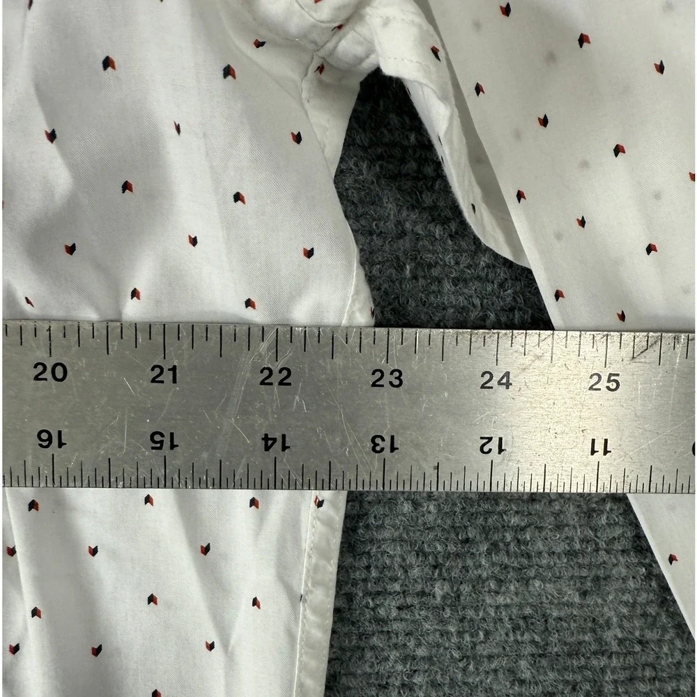 Banana‎ Republic Mens Soft Wash Standard Fit Button Down Shirt Red Dot L